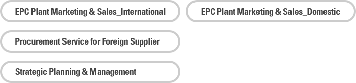 Strategic Planning & Management, EPC Plant Marketing & Sales_International, EPC Plant Marketing & Sales_Domestic